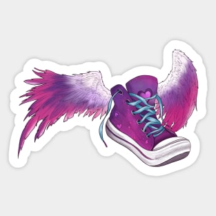 Sneakers fly Sticker